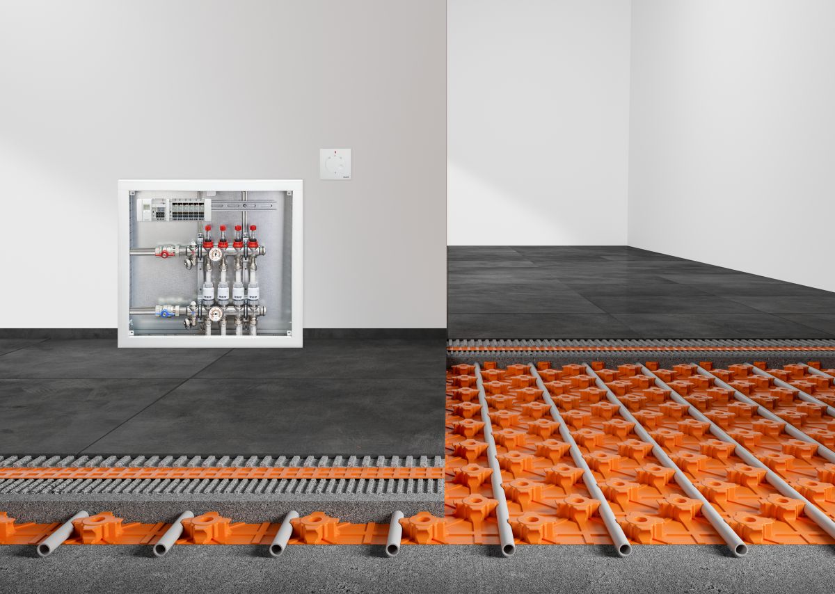 Dünnschichtige Fußbodenheizung spart Energie 