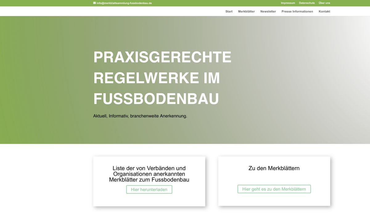 Von allen Verbänden anerkannte Merkblätter