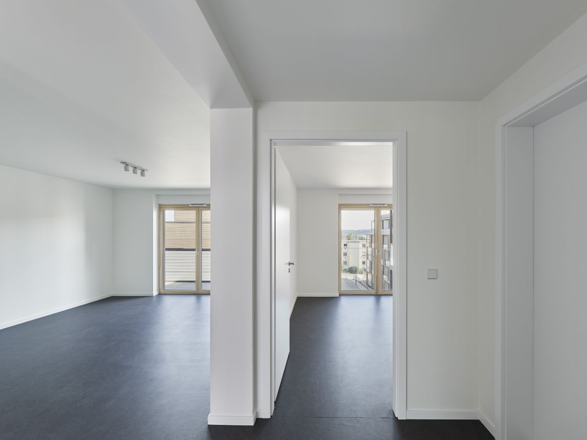 Wohnliche Linoleumböden im Plusenergie-Quartier