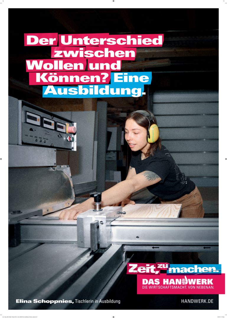 Handwerkskampagne unter dem Motto "Zeit, zu machen"