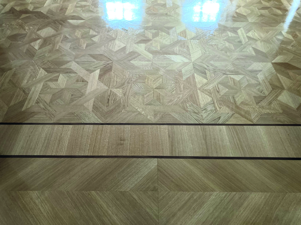 Rekonstruktion eines Tafelparketts nach Wasserschaden