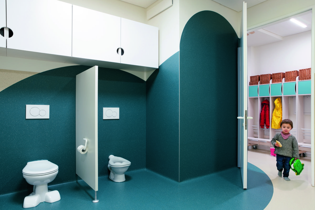 Boden- und Wanddesign aus Kautschuk