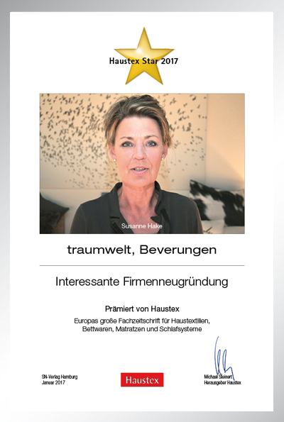 Traumwelt-Bettenfachhändler Urkunde Traumwelt