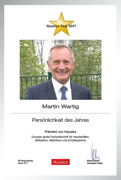 Martin Wartig-Bettenfachhändler Urkunde Martin Wartig