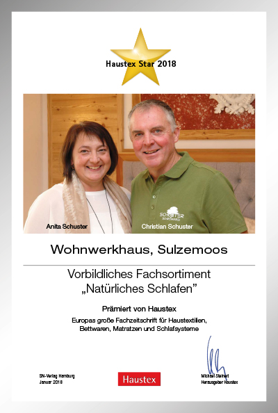 Wohnwerkhaus – Schreinerei Schuster-Bettenfachhändler Urkunde Wohnwerkhaus – Schreinerei Schuster
