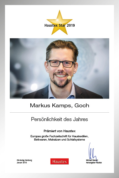 Markus Kamps-Bettenfachhändler Urkunde Markus Kamps