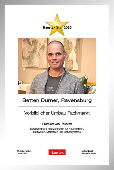 Betten Durner-Bettenfachhändler Urkunde Betten Durner