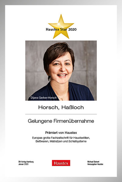 Horsch – besser liegen – gesünder schlafen-Bettenfachhändler Urkunde Horsch – besser liegen – gesünder schlafen