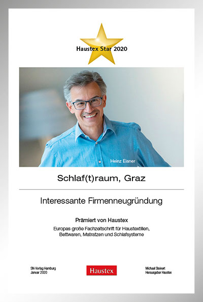 Schlaftraum e.U.-Bettenfachhändler Urkunde Schlaftraum e.U.