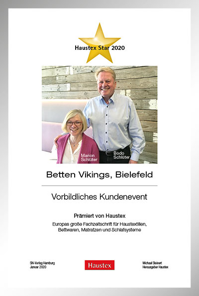 Betten Vikings-Bettenfachhändler Urkunde Betten Vikings