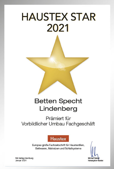 Betten Specht-Bettenfachhändler Urkunde Betten Specht