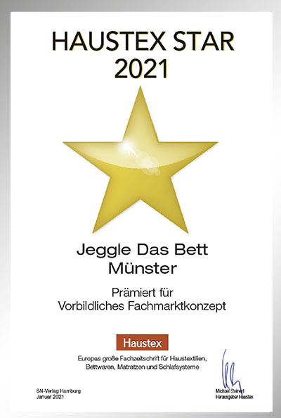 Jeggle - das Bett-Bettenfachhändler Urkunde Jeggle - das Bett