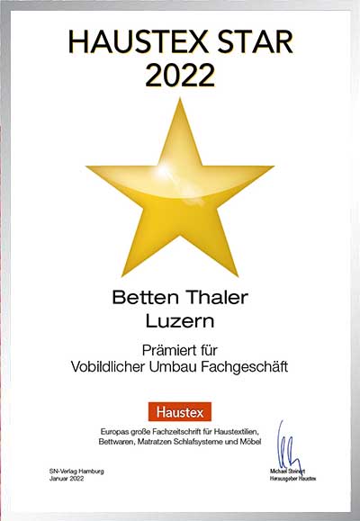 Betten Thaler-Bettenfachhändler Urkunde Betten Thaler
