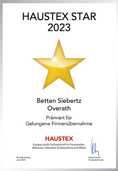 Schlafstudio Siebertz-Bettenfachhändler Urkunde Schlafstudio Siebertz