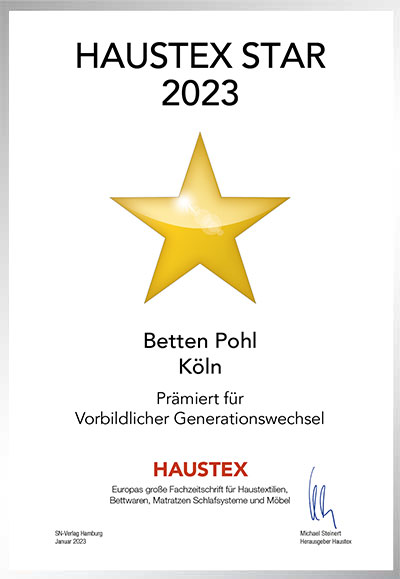 Betten Pohl-Bettenfachhändler Urkunde Betten Pohl
