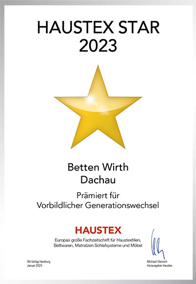 Betten Wirth-Bettenfachhändler Urkunde Betten Wirth