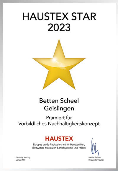 Betten-Scheel-Bettenfachhändler Urkunde Betten-Scheel