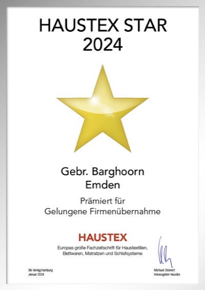 Gebr. Barghoorn-Bettenfachhändler Urkunde Gebr. Barghoorn