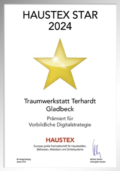 Haller Raumgestaltung GmbH & Co. KG-Bettenfachhändler Urkunde Haller Raumgestaltung GmbH & Co. KG