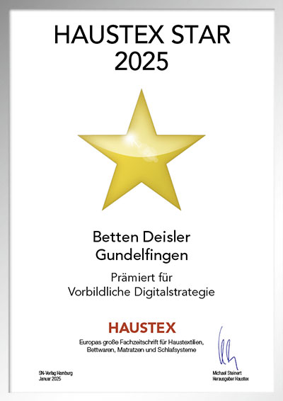 Betten Deisler-Bettenfachhändler Urkunde Betten Deisler