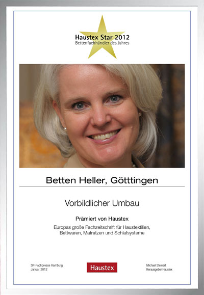Betten Heller-Bettenfachhändler Urkunde Betten Heller