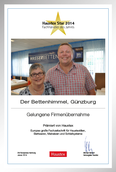 Der Bettenhimmel-Bettenfachhändler Urkunde Der Bettenhimmel