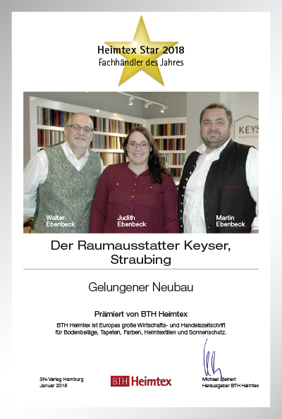 Der Raumausstatter Keyser-Bettenfachhändler Urkunde Der Raumausstatter Keyser