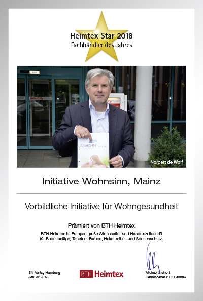 Initiative Wohnsinn-Bettenfachhändler Urkunde Initiative Wohnsinn