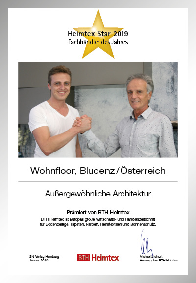Wohnfloor Vertriebs Ges.m.b.H.-Bettenfachhändler Urkunde Wohnfloor Vertriebs Ges.m.b.H.