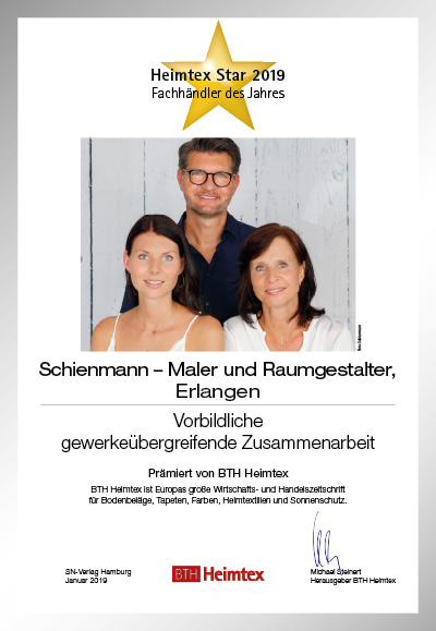 Bernd Schienmann GmbH-Bettenfachhändler Urkunde Bernd Schienmann GmbH