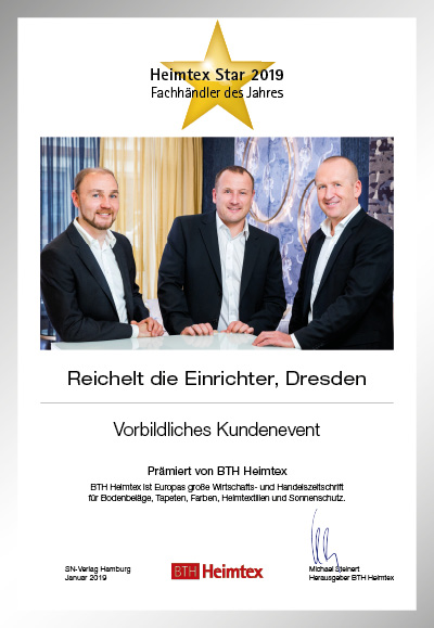 Reichelt die Einrichter OHG-Bettenfachhändler Urkunde Reichelt die Einrichter OHG