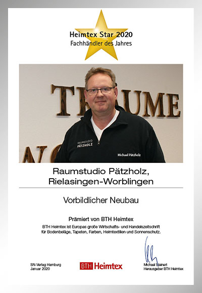 Raumstudio Pätzholz-Bettenfachhändler Urkunde Raumstudio Pätzholz