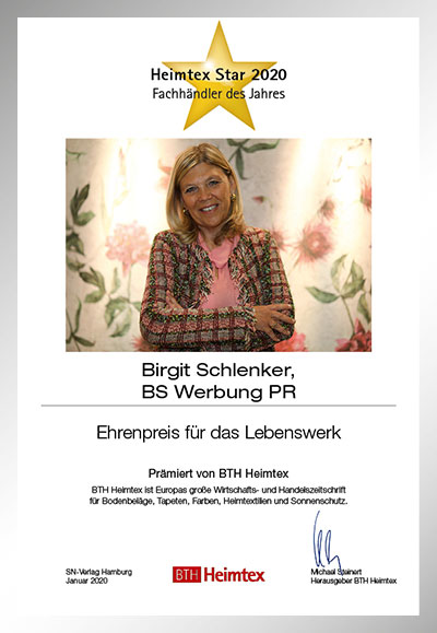 Birgit Schlenker-Bettenfachhändler Urkunde Birgit Schlenker