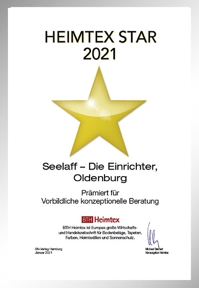 Seelaff – die Einrichter -Bettenfachhändler Urkunde Seelaff – die Einrichter