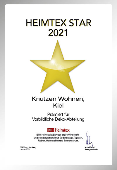 Knutzen Wohnen-Bettenfachhändler Urkunde Knutzen Wohnen