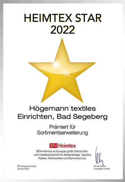 Högemann textiles Einrichten-Bettenfachhändler Urkunde Högemann textiles Einrichten