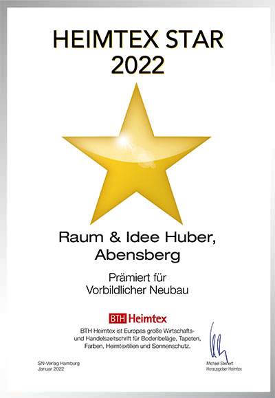 Raum & Idee Huber-Bettenfachhändler Urkunde Raum & Idee Huber