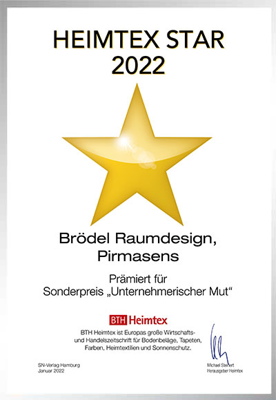 Brödel GmbH Raumdesign-Bettenfachhändler Urkunde Brödel GmbH Raumdesign