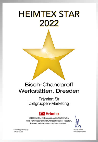 Bisch-Chandaroff Werkstätten-Bettenfachhändler Urkunde Bisch-Chandaroff Werkstätten