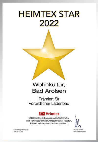 Wohnkultur GmbH-Bettenfachhändler Urkunde Wohnkultur GmbH