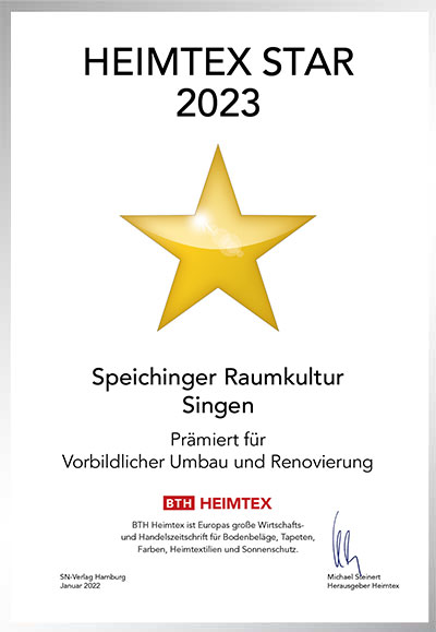 Speichinger Raumkultur  -Bettenfachhändler Urkunde Speichinger Raumkultur