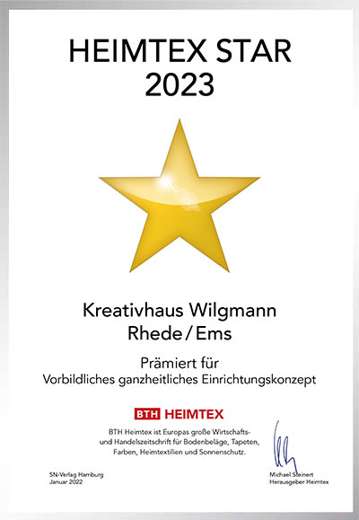 Kreativhaus Wilgmann-Bettenfachhändler Urkunde Kreativhaus Wilgmann
