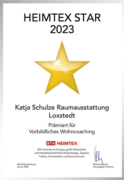 Katja Schulze Raumausstattung-Bettenfachhändler Urkunde Katja Schulze Raumausstattung