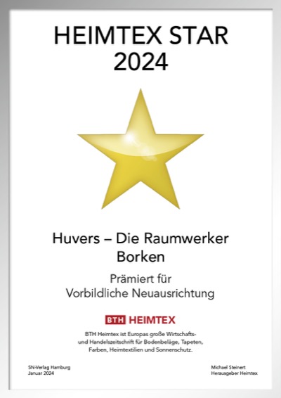 Huvers GmbH-Bettenfachhändler Urkunde Huvers GmbH