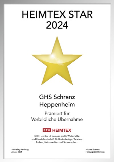 GHS Schranz GmbH & Co. KG-Bettenfachhändler Urkunde GHS Schranz GmbH & Co. KG