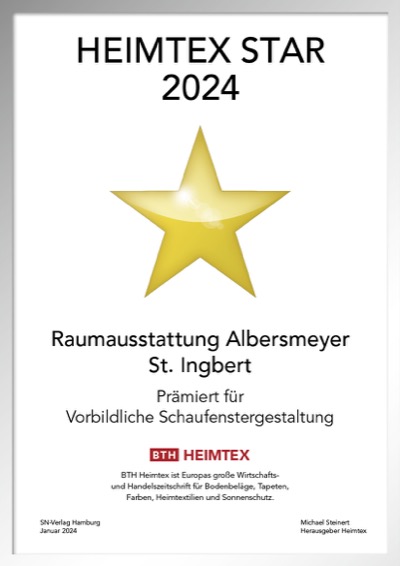 Ulrich Albersmeyer GmbH-Bettenfachhändler Urkunde Ulrich Albersmeyer GmbH