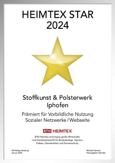 Stoffkunst & Polsterwerk-Bettenfachhändler Urkunde Stoffkunst & Polsterwerk
