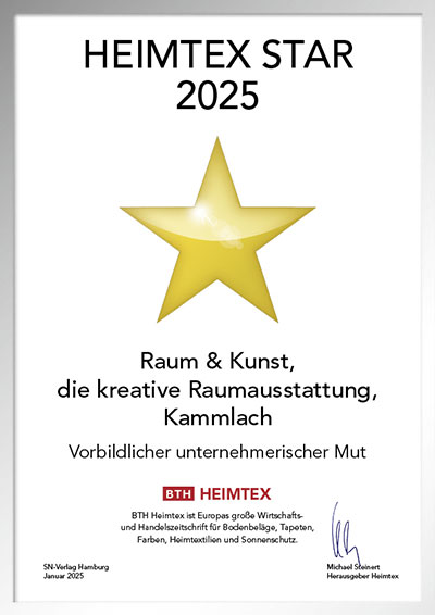 Raum & Kunst, die kreative Raumausstattung-Bettenfachhändler Urkunde Raum & Kunst, die kreative Raumausstattung