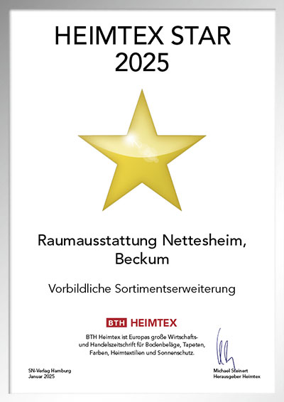Nettesheim Raumausstattung-Bettenfachhändler Urkunde Nettesheim Raumausstattung