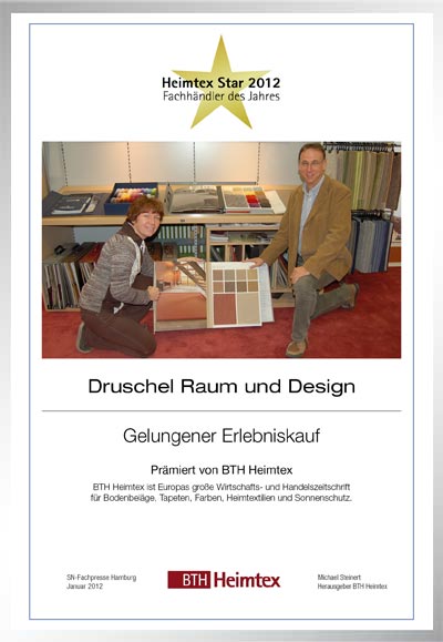 Druschel Raum und Design-Bettenfachhändler Urkunde Druschel Raum und Design